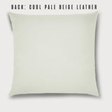 Fukusa Noh Actor with Fan - Square Throw Pillow with Choice of Leather Colors