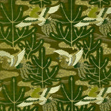 Phoenix with Young Pine (Wakamatsu 若松) Square Throw Pillow - Choice of Leather Colors
