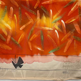 Fireworks Silk Scarf - Choice of Long Leather Fringe Color