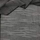 Custom Black and White Silk Scarf - Choice of Length and Leather Fringe